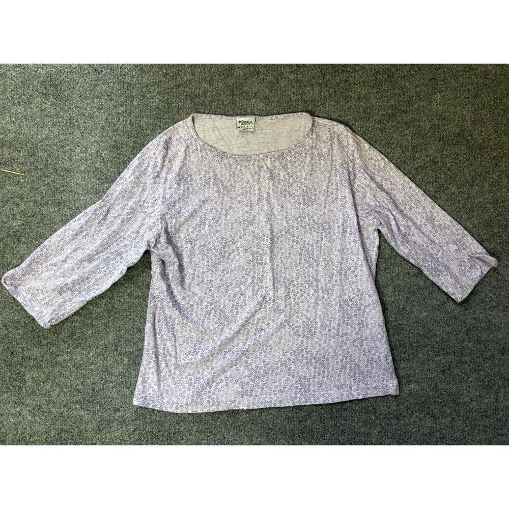 Columbia Top Shirt Womens XL Purple Long Sleeve Cotton